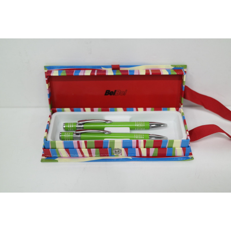 JUEGO LEBER BOLIGRAFO PORTAMINAS 0,5 ALU GRIP VERDE 92.348-04