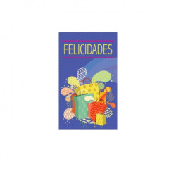 ETIQUETAS FELICIDADES COLOR /93 REGALITOS 39599 ARGU ROLLO 250U