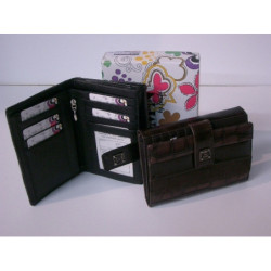 MONEDERO BILLETERO FERCHI COCO ANTE PVC SEÑORA MEDIANO MARRON 8961 ^