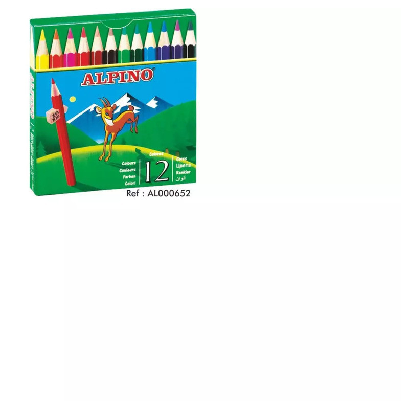 LAPIZ ALPINO 652 CARTON 12 COLORES CORTOS
