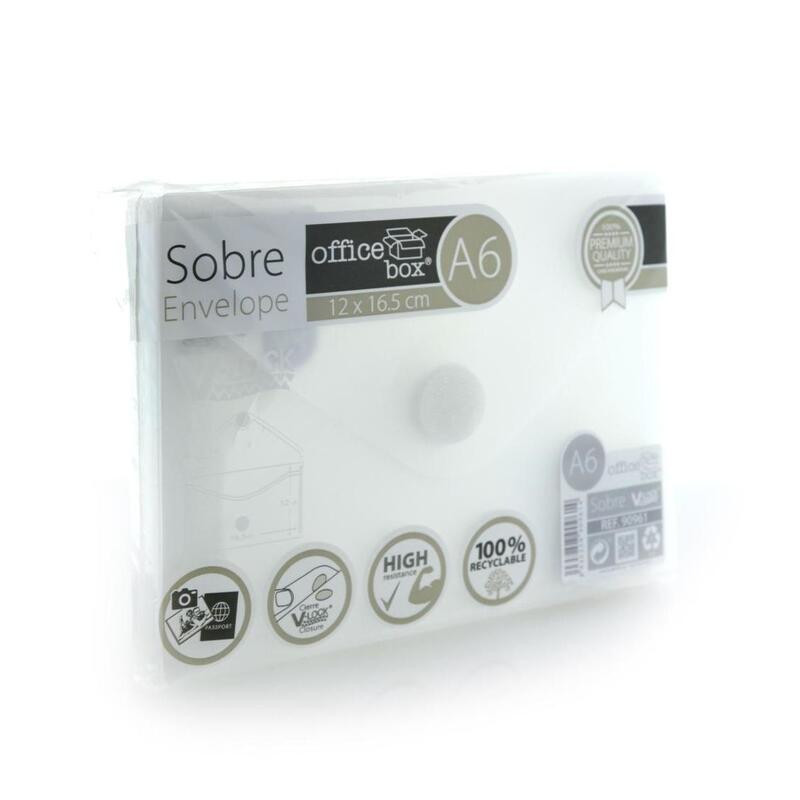 DOSSIER VELCRO A-6 16*12 OFFICE BOX TRANSPARENTE PTE 10U 90961