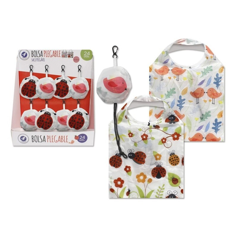 BOLSA COMPRA LAGART PLEGABLE C/FUNDA MOD SURTIDOS ANIMALES 328056 POESSA (24)