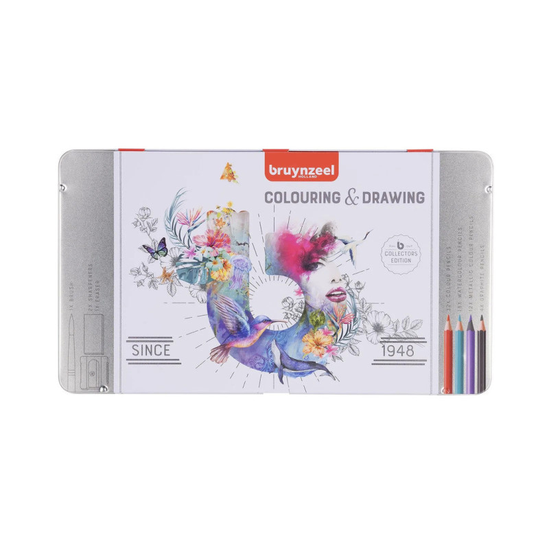 LAPIZ BRUYNZEEL CAJA METAL 70 PIEZAS 3+18+12+4 60319070 TALENS