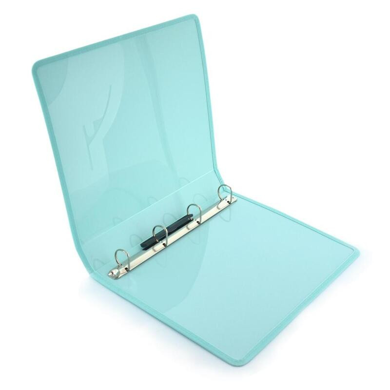 CARPETA 4A 25 OFFICEBOX PP BORDE TELA PASTEL AZUL UNIDAD 42505AB