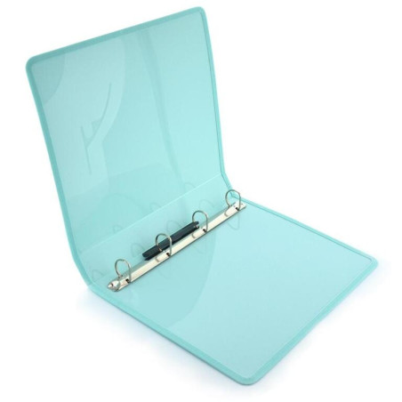 CARPETA 4A 25 OFFICEBOX PP BORDE TELA PASTEL AZUL UNIDAD 42505AB