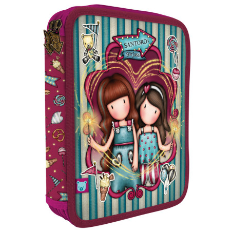 PLUMIER DOBLE 46 PIEZAS GORJUSS™ FAIRGROUND "FIREWORKS" SAFTA23 ENERO 688GJ23