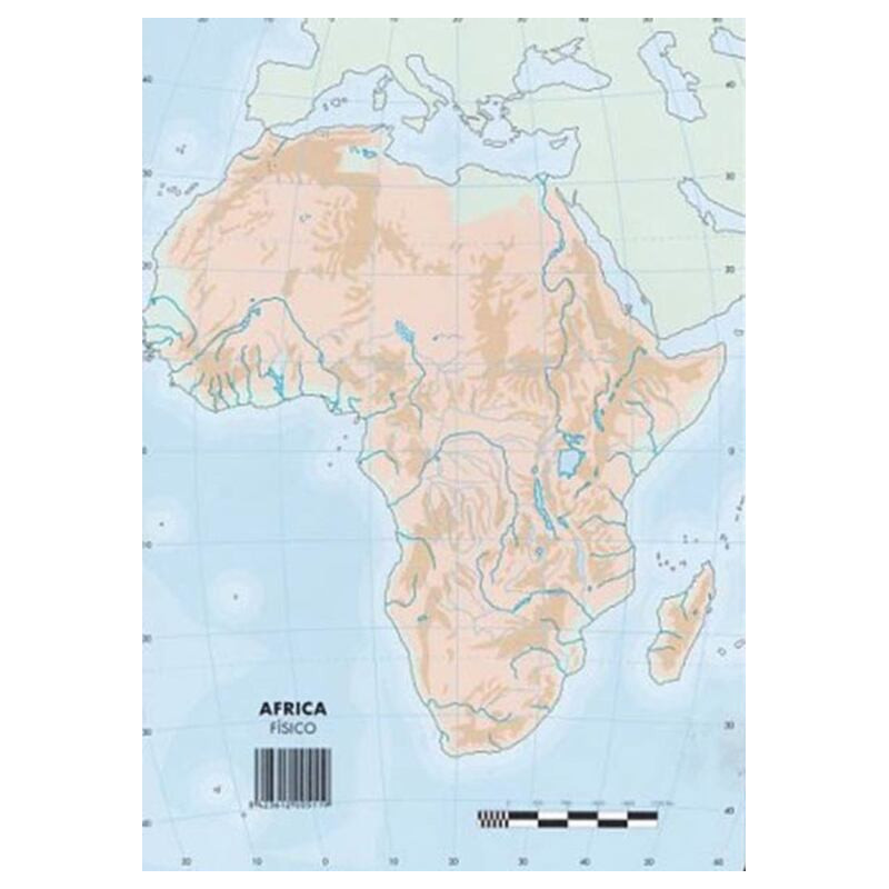 MAPAS MUDO AFRICA FISICO PTE 50U SELVI