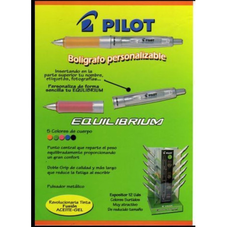 BOLIGRAFO PILOT GRIP  EQUILIBRIUM PERSONALIZABLE ^