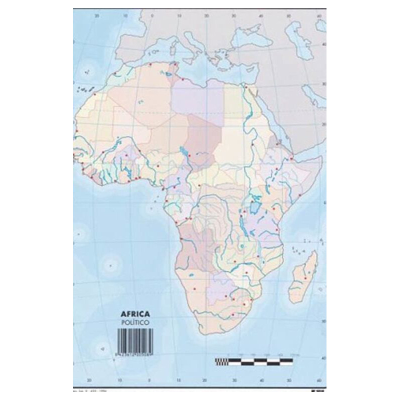 MAPAS MUDO AFRICA POLITICO PTE 50U SELVI
