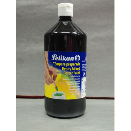 TEMPERA PELIKAN PREPARADA GUACHE 1000ML NEGRO ^