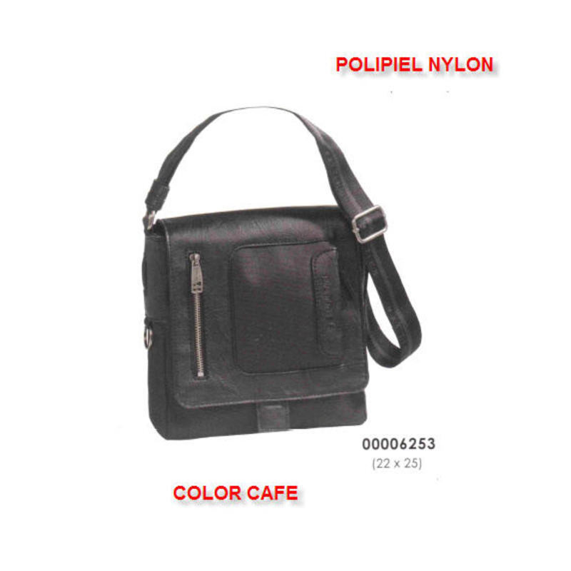 BOLSO MATTIES NYLON-POLIPIEL REPORTERO CAFE 25CM 6253 ^