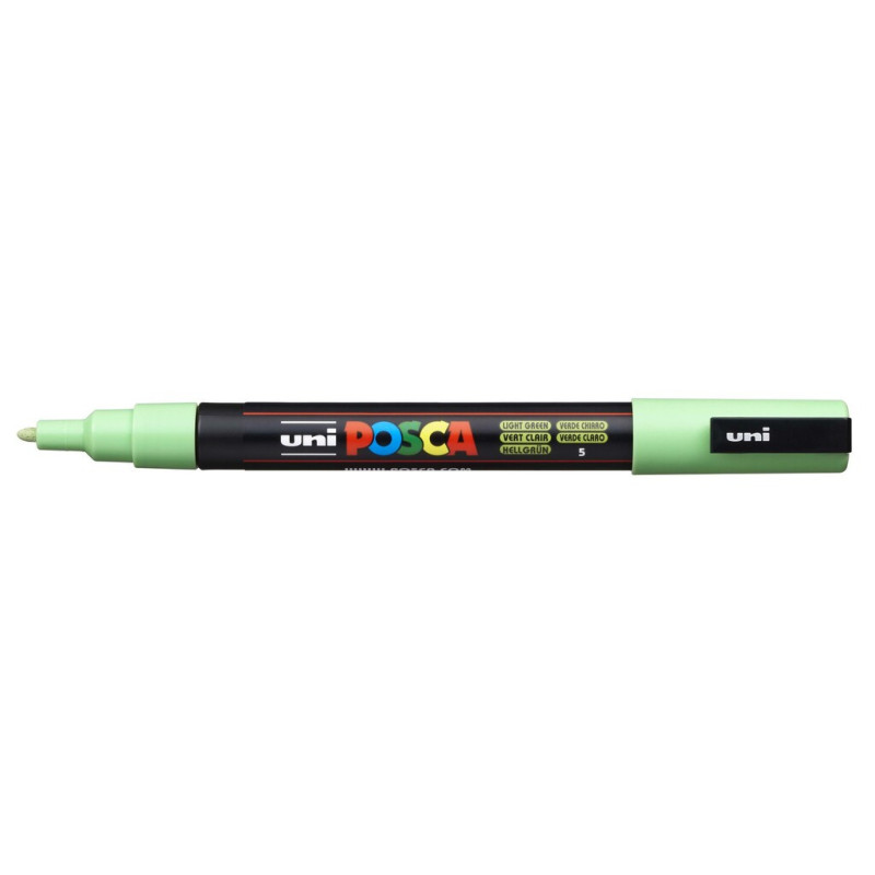MARCADOR UNI-BALL POSCA PC-3M PUNTA REDONDA 0,9-1,3MM VERDE CLARO -5-