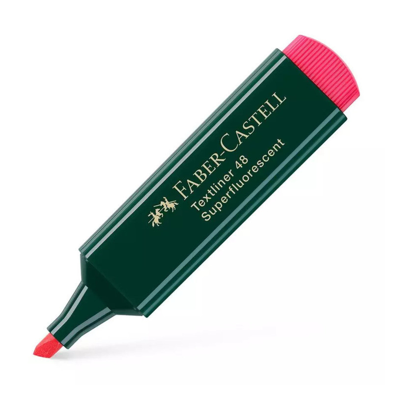 MARCD.FLUOR FABER-CASTELL TEXTLINER 48 ROJO C/10U