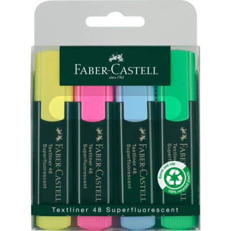 MARCD.FLUOR FABER-CASTELL TEXTLINER 48 BLISTER OFERTA 3+1 CAJA 5 BLISTER 254831