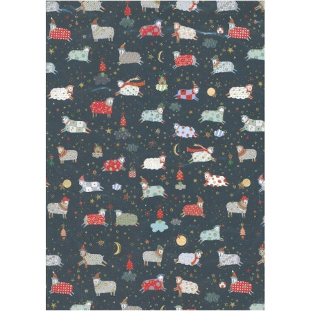 PAPEL REGALO 50*70 ARGU TURNOWSKY NAVIDAD OVEJITAS PTE 10H 38760 ^