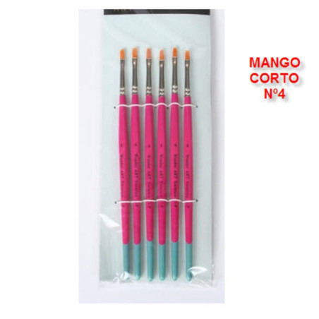 PINCEL PRYSE 61100 Nº  4 MANGO CUADRADO CORTO SINTETICO PLANO 1P