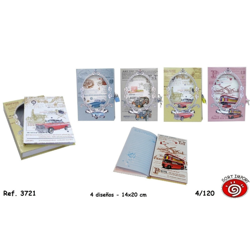DIARIO SORT CLASICO TROQUELADO VEHICULOS VINTAGE 3721