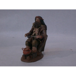 PASTOR LIENZADO SENTADO GACHAMIGA 17CM 704 ^