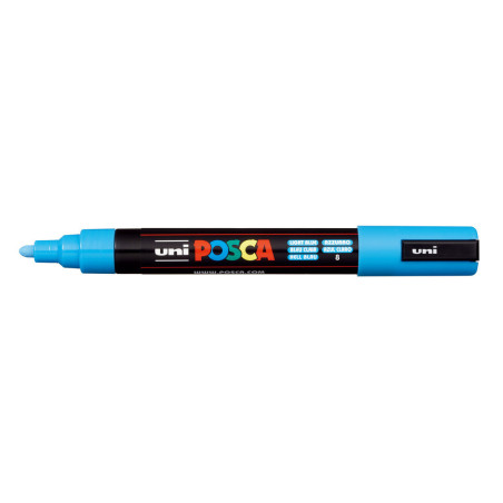 MARCADOR UNI-BALL POSCA PC-5M PUNTA REDONDA 1,8-2,5MM AZUL CLARO -8-