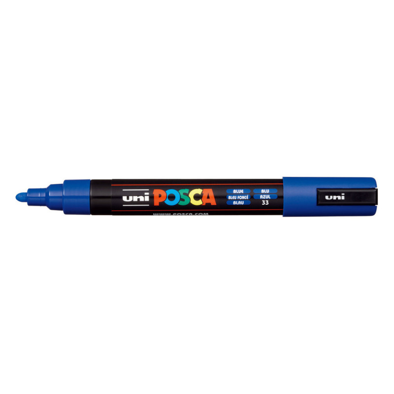 MARCADOR UNI-BALL POSCA PC-5M PUNTA REDONDA 1,8-2,5MM AZUL -33-