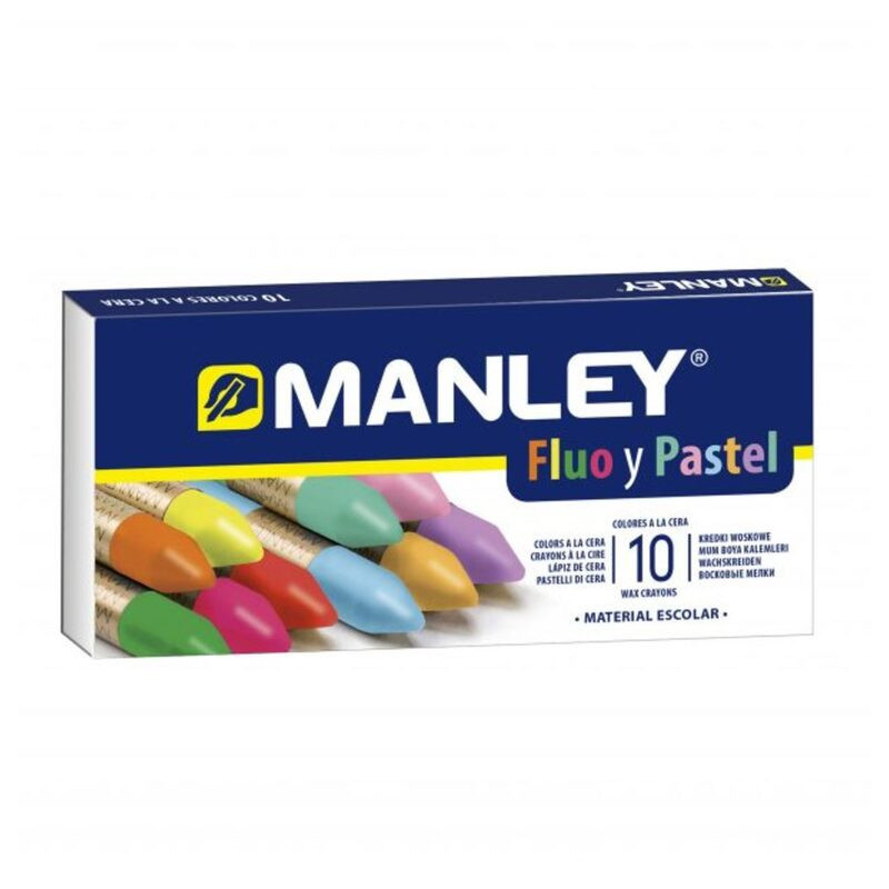 CERAS MANLEY ALPINO PASTEL + FLUO 10 COLORES MNC00044