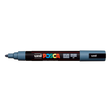 MARCADOR UNI-BALL POSCA PC-5M PUNTA REDONDA 1,8-2,5MM GRIS PIZARRA -61-