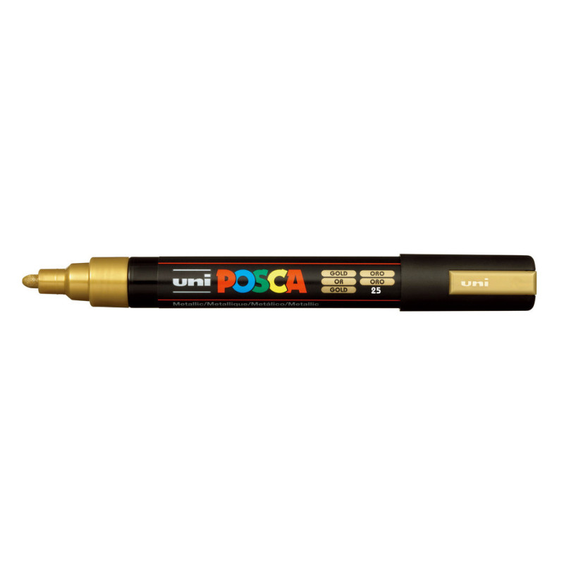 MARCADOR UNI-BALL POSCA PC-5M PUNTA REDONDA 1,8-2,5MM ORO -25-