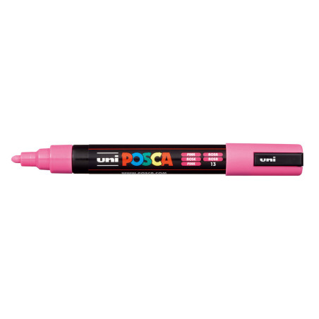 MARCADOR UNI-BALL POSCA PC-5M PUNTA REDONDA 1,8-2,5MM ROSA -13-
