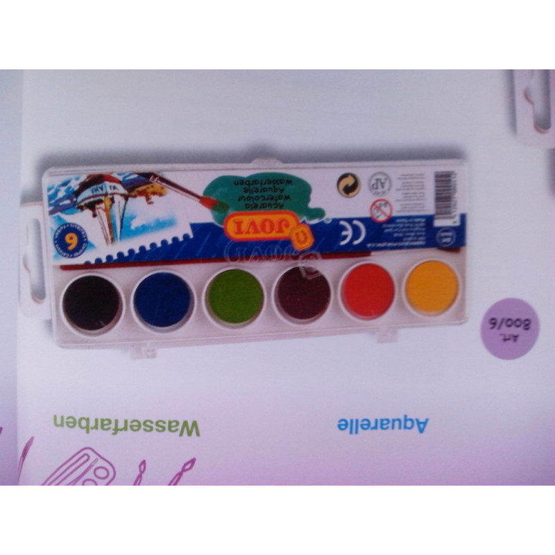 ACUARELA JOVI  6 COLORES REF 800/ 6