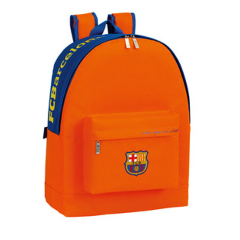 MOCHILA SAFTA 13 BARCELONA MES QUE UN CLUB SENCILLA 43CM NARANJA 641306174