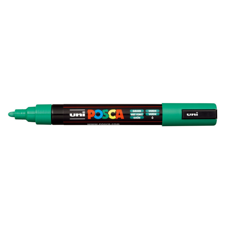 MARCADOR UNI-BALL POSCA PC-5M PUNTA REDONDA 1,8-2,5MM VERDE -6- 152686000