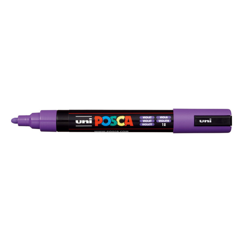 MARCADOR UNI-BALL POSCA PC-5M PUNTA REDONDA 1,8-2,5MM VIOLETA -12-