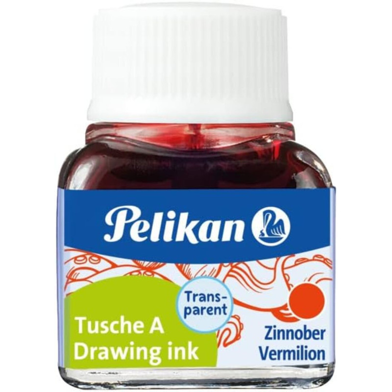 TINTA CHINA PELIKAN 523 FRASCO BERMELLON Nº3