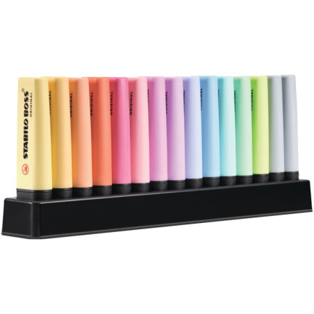 MARCD. FLUORESCENTE STABILO BOSS ORIGINAL PASTEL - SET DE MESA 15 UDS PASTEL
