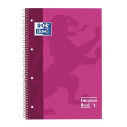 CUADERNO ENRI OXFORD SCHOOL EUROPEAN A-4  80H 5*5 FUCSIA 100430270
