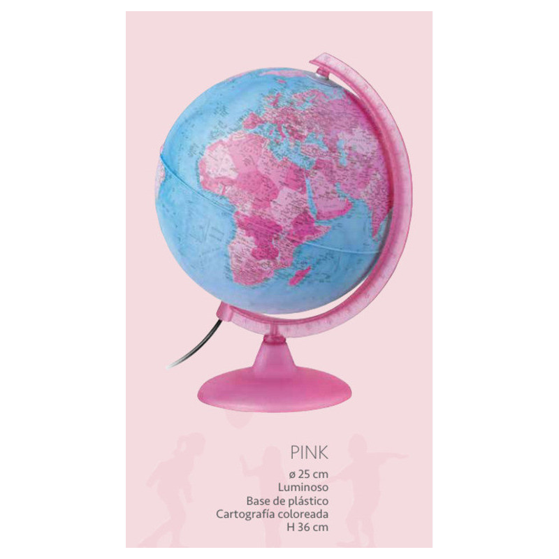 ESFERA LUMINOSA TECNODIDATTICA PINKGLOBE ROSA 26CM