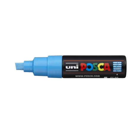 MARCADOR UNI-BALL POSCA PC-8K BISEL GRUESO 8MM AZUL CLARO -8-
