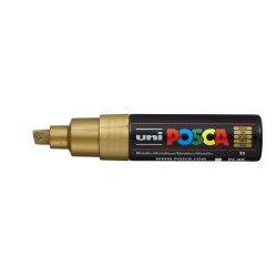MARCADOR UNI-BALL POSCA PC-8K BISEL GRUESO 8MM ORO -25-