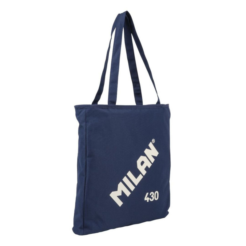 BOLSO SHOPPER C/CREMALLERA MILAN SINCE 1918 AZUL 62102SNCB
