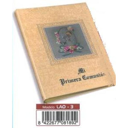 LIBRO COMUNION BULMARK MUSICAL CUADRO ALUMINIO CREMA LAO-3