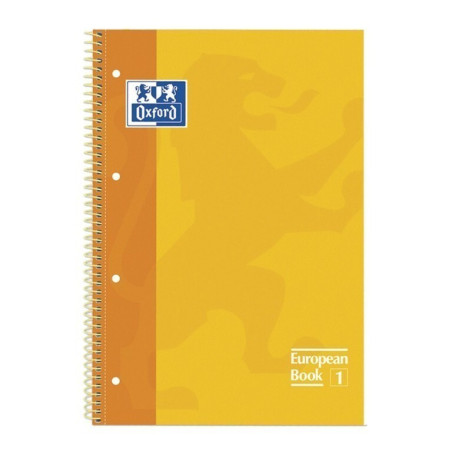 CUADERNO ENRI OXFORD SCHOOL EUROPEAN A-4  80H 5*5 AMARILLO 100430200