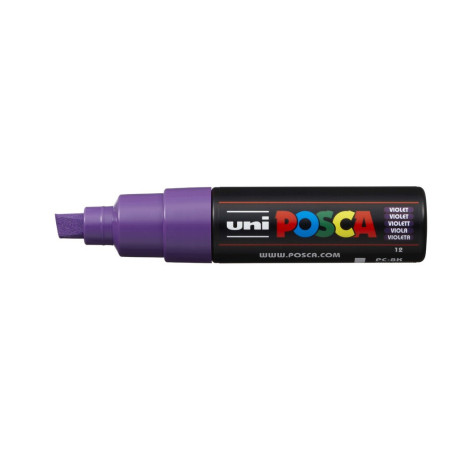 MARCADOR UNI-BALL POSCA PC-8K BISEL GRUESO 8MM VIOLETA -12-