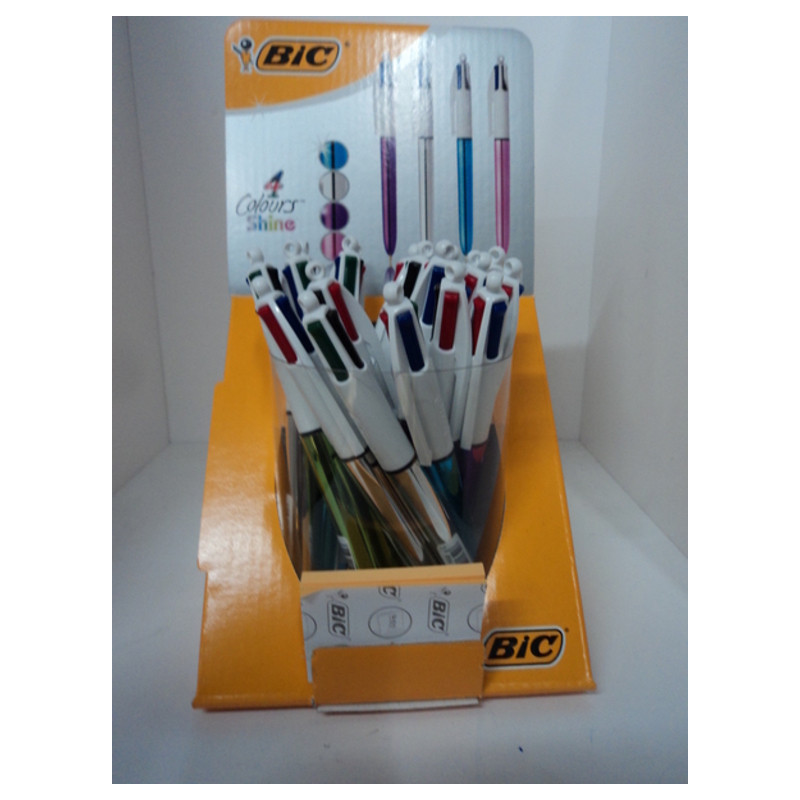 BOLIGRAFO BIC 4 COLORES METALIZADO EXPOSITOR UNIDAD (20) 902128