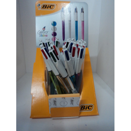BOLIGRAFO BIC 4 COLORES METALIZADO EXPOSITOR UNIDAD (20) 902128