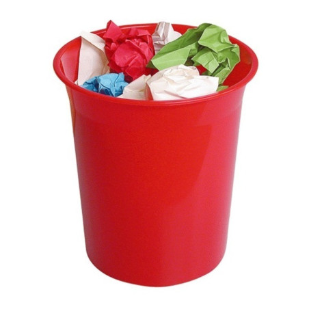 PAPELERA PLASTICO ARCHIVO LISA 2002 ROJA A-2000