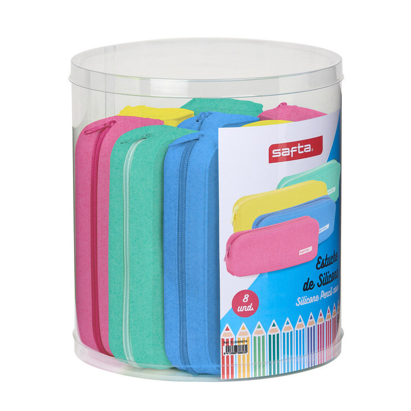 SET 8 PORT. CUADRADOS SILICONA SURT. SAFTA SILICONE GLITTER SAFTA26 312189976 23X27 UNIDAD