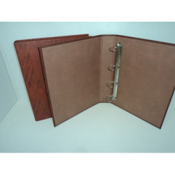 CARPETA 4A 40MM FL NATURAL CARTON FORRADA COLOR CUERO ESLA 3393