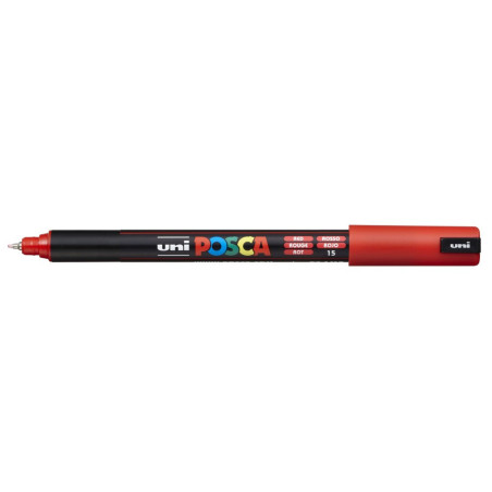 MARCADOR UNI-BALL POSCA PC-1MR PUNTA EXTRA FINA 0,7MM ROJO -15-