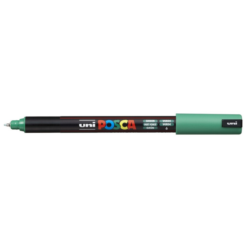 MARCADOR UNI-BALL POSCA PC-1MR PUNTA EXTRA FINA 0,7MM VERDE -6-
