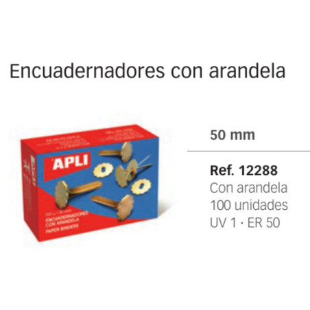ENCUADERNADORES APLI 50MM C/100U 12288